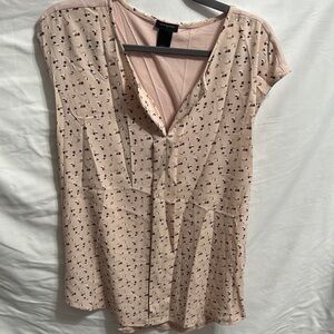 Ann Taylor Blush Pink Floral Blouse